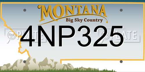 4NP325 Montana License Plate