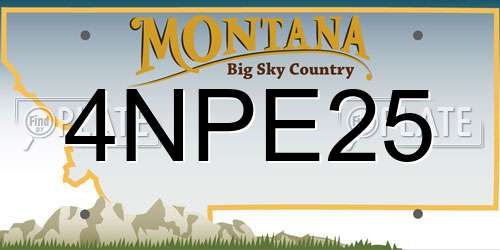 4NPE25 Montana License Plate