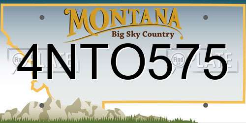 4NTO575 Montana License Plate
