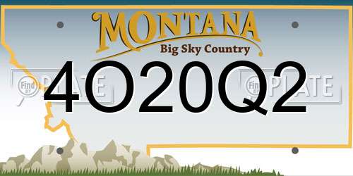 4O20Q2 Montana License Plate
