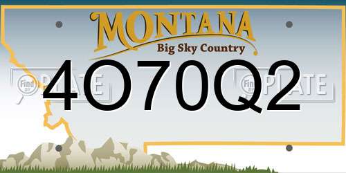 4O70Q2 Montana License Plate