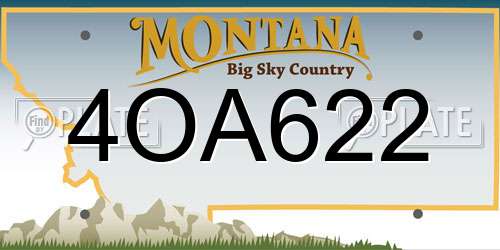 4OA622 Montana License Plate