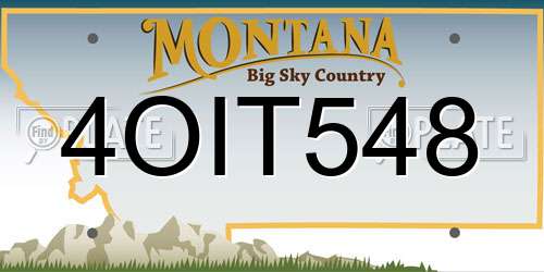 4OIT548 Montana License Plate