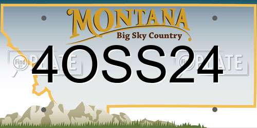 4OSS24 Montana License Plate