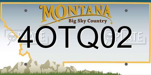 4OTQ02 Montana License Plate