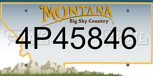 4P45846 Montana License Plate