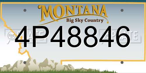 4P48846 Montana License Plate