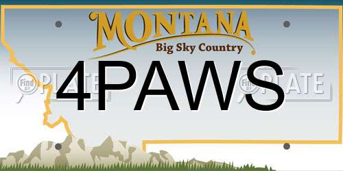 4PAWS Montana License Plate