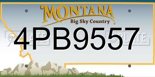 4PB9557 Montana License Plate