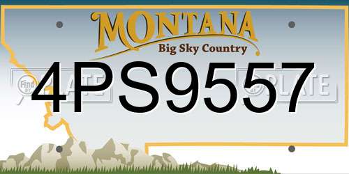 4PS9557 Montana License Plate