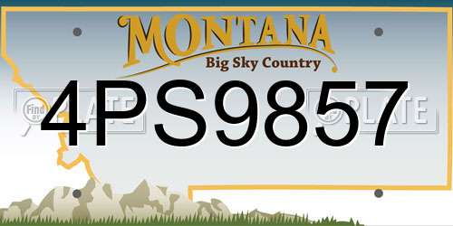 4PS9857 Montana License Plate