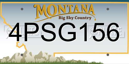 4PSG156 Montana License Plate