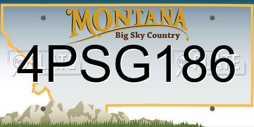 4PSG186 Montana License Plate