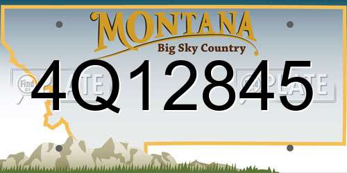 4Q12845 Montana License Plate