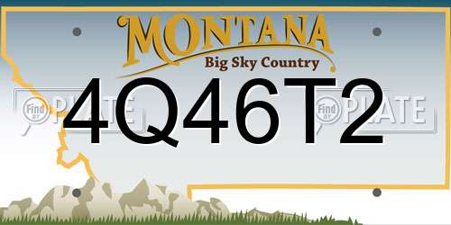 4Q46T2 Montana License Plate