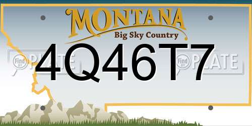 4Q46T7 Montana License Plate