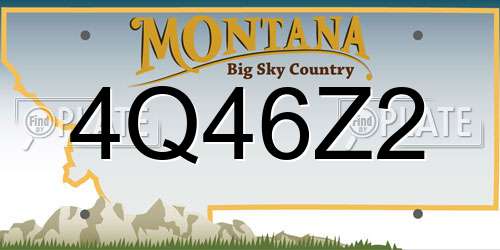 4Q46Z2 Montana License Plate