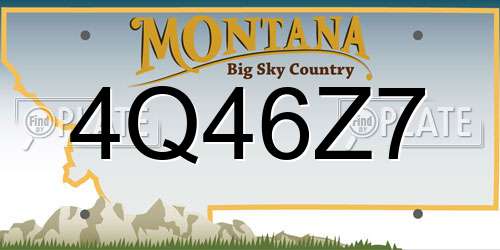 4Q46Z7 Montana License Plate