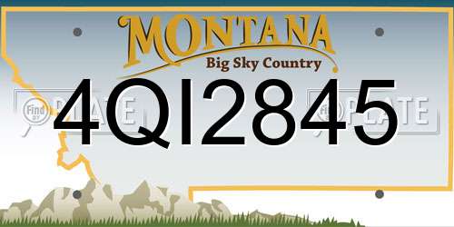 4QI2845 Montana License Plate