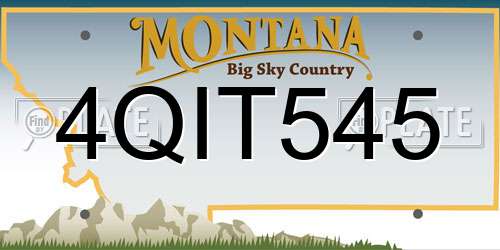 4QIT545 Montana License Plate