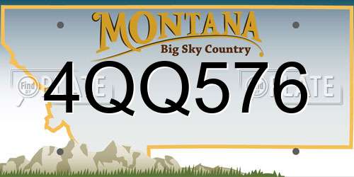 4QQ576 Montana License Plate