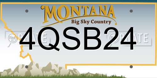 4QSB24 Montana License Plate
