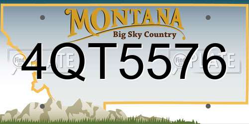 4QT5576 Montana License Plate
