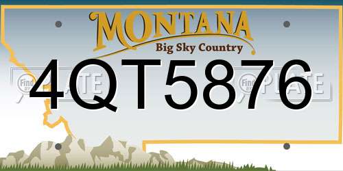 4QT5876 Montana License Plate