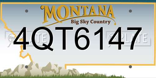 4QT6147 Montana License Plate
