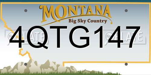 4QTG147 Montana License Plate