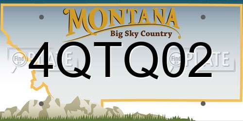 4QTQ02 Montana License Plate