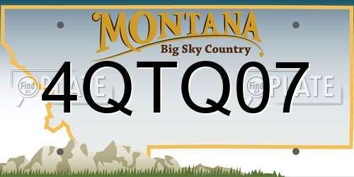 4QTQ07 Montana License Plate