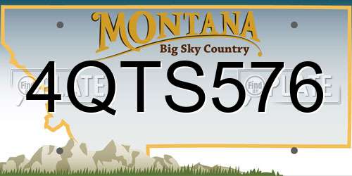 4QTS576 Montana License Plate