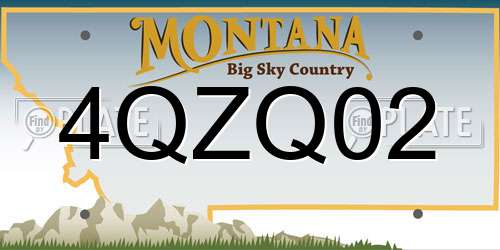4QZQ02 Montana License Plate