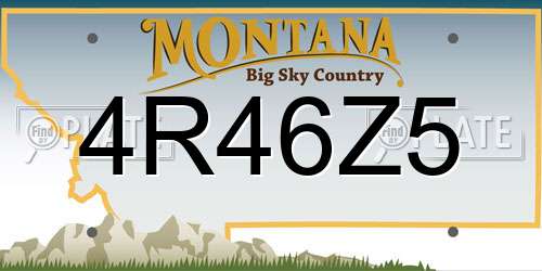 4R46Z5 Montana License Plate