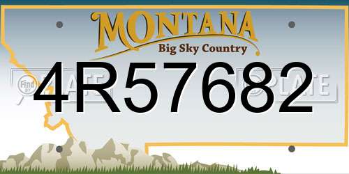4R57682 Montana License Plate