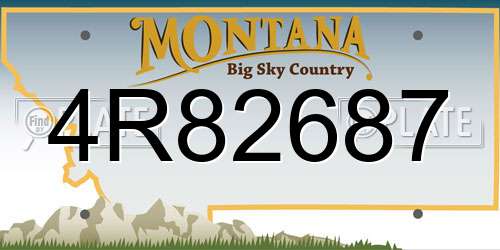 4R82687 Montana License Plate
