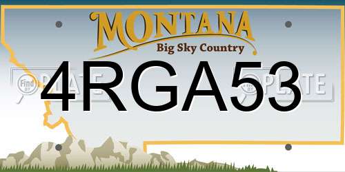 4RGA53 Montana License Plate