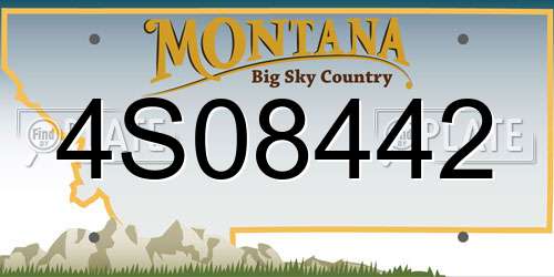 4S08442 Montana License Plate