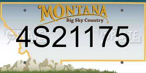 4S21175 Montana License Plate