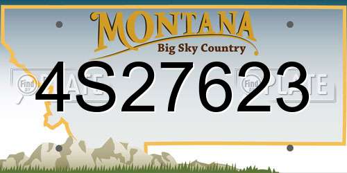 4S27623 Montana License Plate