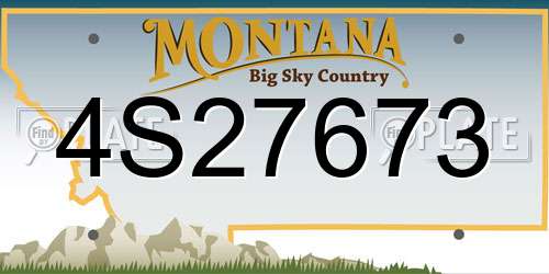 4S27673 Montana License Plate