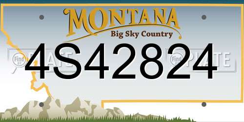 4S42824 Montana License Plate