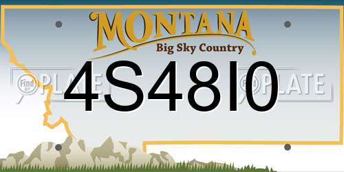 4S48I0 Montana License Plate