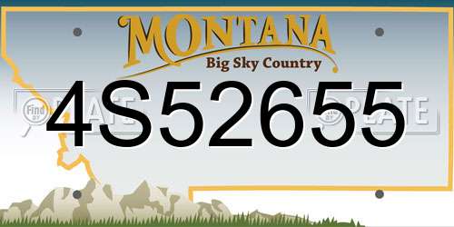 4S52655 Montana License Plate