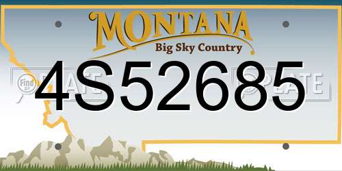 4S52685 Montana License Plate