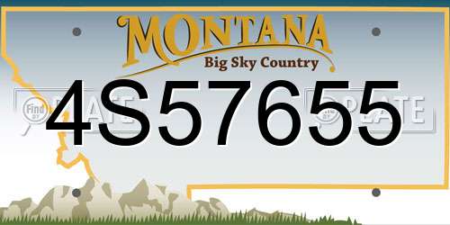 4S57655 Montana License Plate
