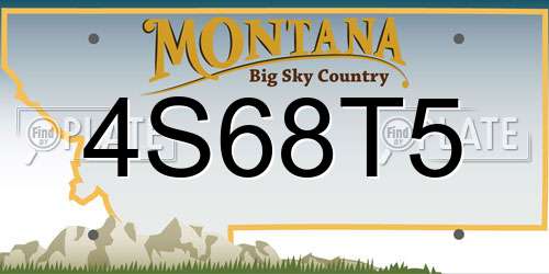 4S68T5 Montana License Plate