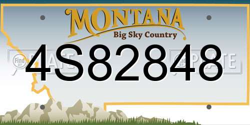 4S82848 Montana License Plate