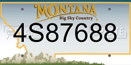 4S87688 Montana License Plate